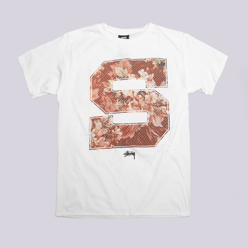 Мужская футболка Stussy Floral Tee (1903523-white)  - цена, описание, фото 1